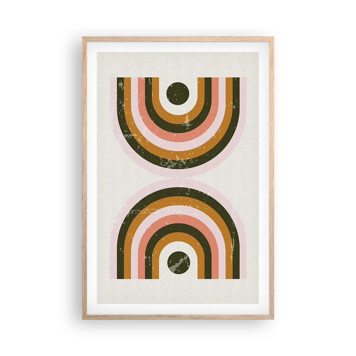 Poster in cornice rovere chiaro - Astrazione gemella - 61x91 cm