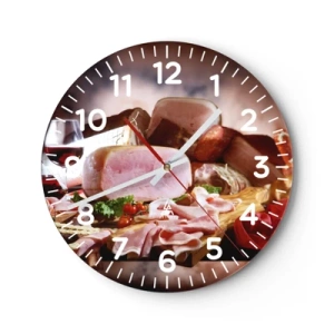 Orologio da parete - Orologio in Vetro - Sogno culinario con caraffa - 30x30 cm