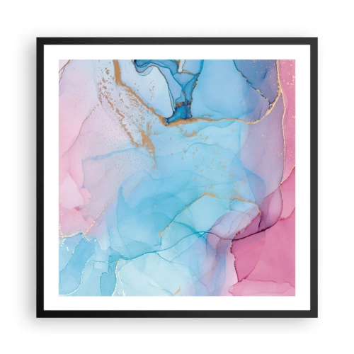 Poster in cornice nera - Incontro e compenetrazione - 60x60 cm