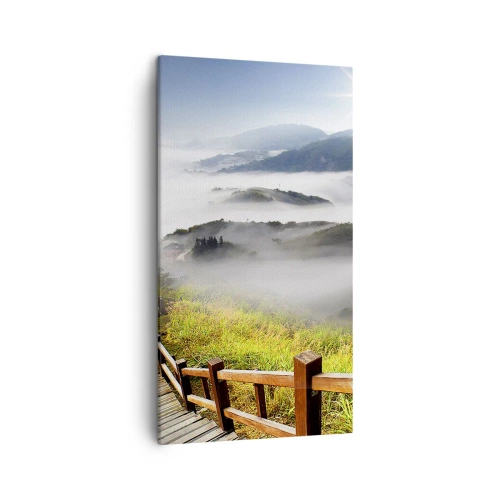 Quadro su tela - Stampe su Tela - Avvolti di luce e nebbia - 45x80 cm