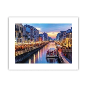 Poster - Sera di luce e di divertimento - 40x30 cm