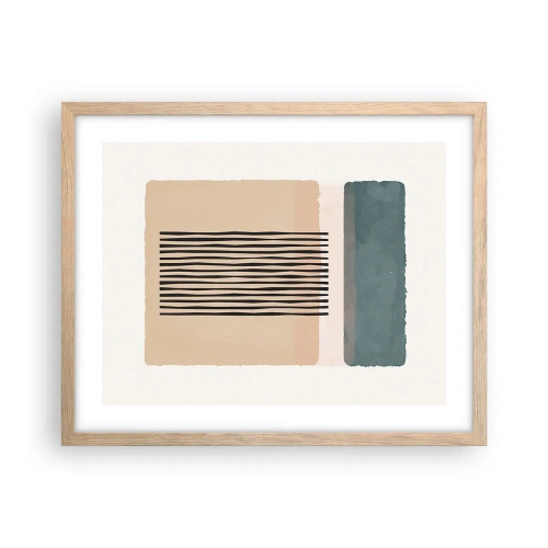 Poster in cornice rovere chiaro - Tutto a posto - 50x40 cm