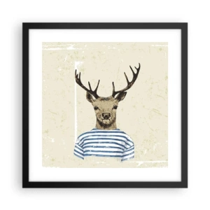Poster in cornice nera - Mi piacciono le camicie a righe! - 40x40 cm
