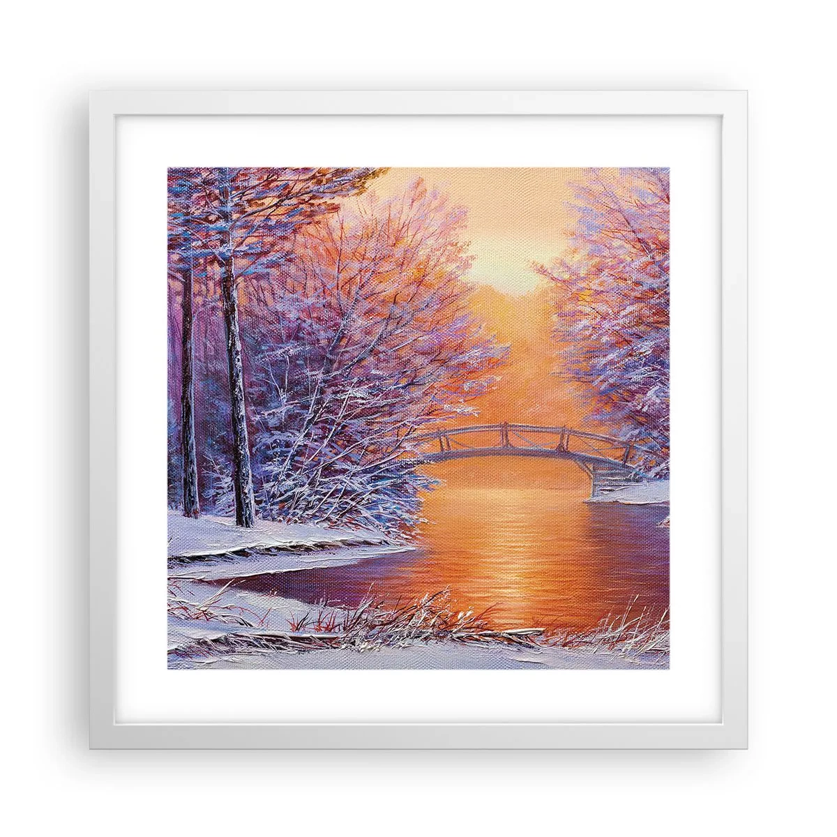 Poster in cornice bianca - Incontriamoci qui - 40x40 cm