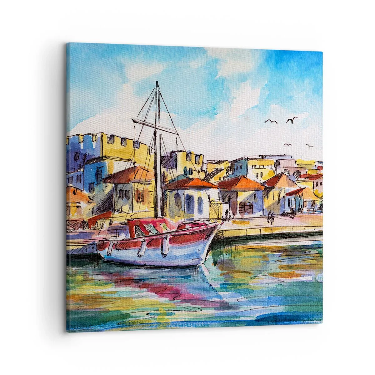 Quadro su tela - Stampe su Tela - Un colorato pomeriggio - 50x50 cm