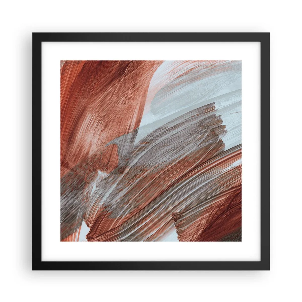 Poster in cornice nera - Astrazione autunnale e ventosa - 40x40 cm