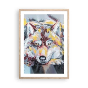 Poster in cornice rovere chiaro - Pace tra i suoi - 50x70 cm