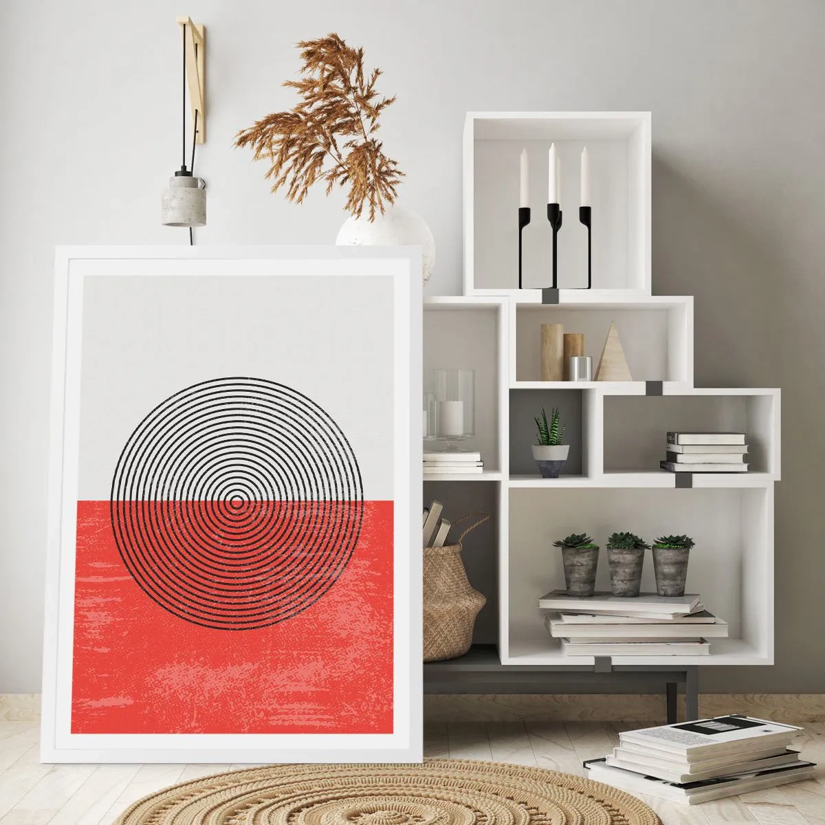 Poster in cornice bianca - Dritto al centro - 40x50 cm