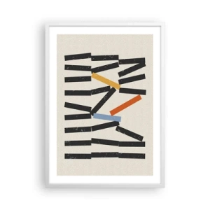 Poster in cornice bianca - Composizione: domino - 50x70 cm