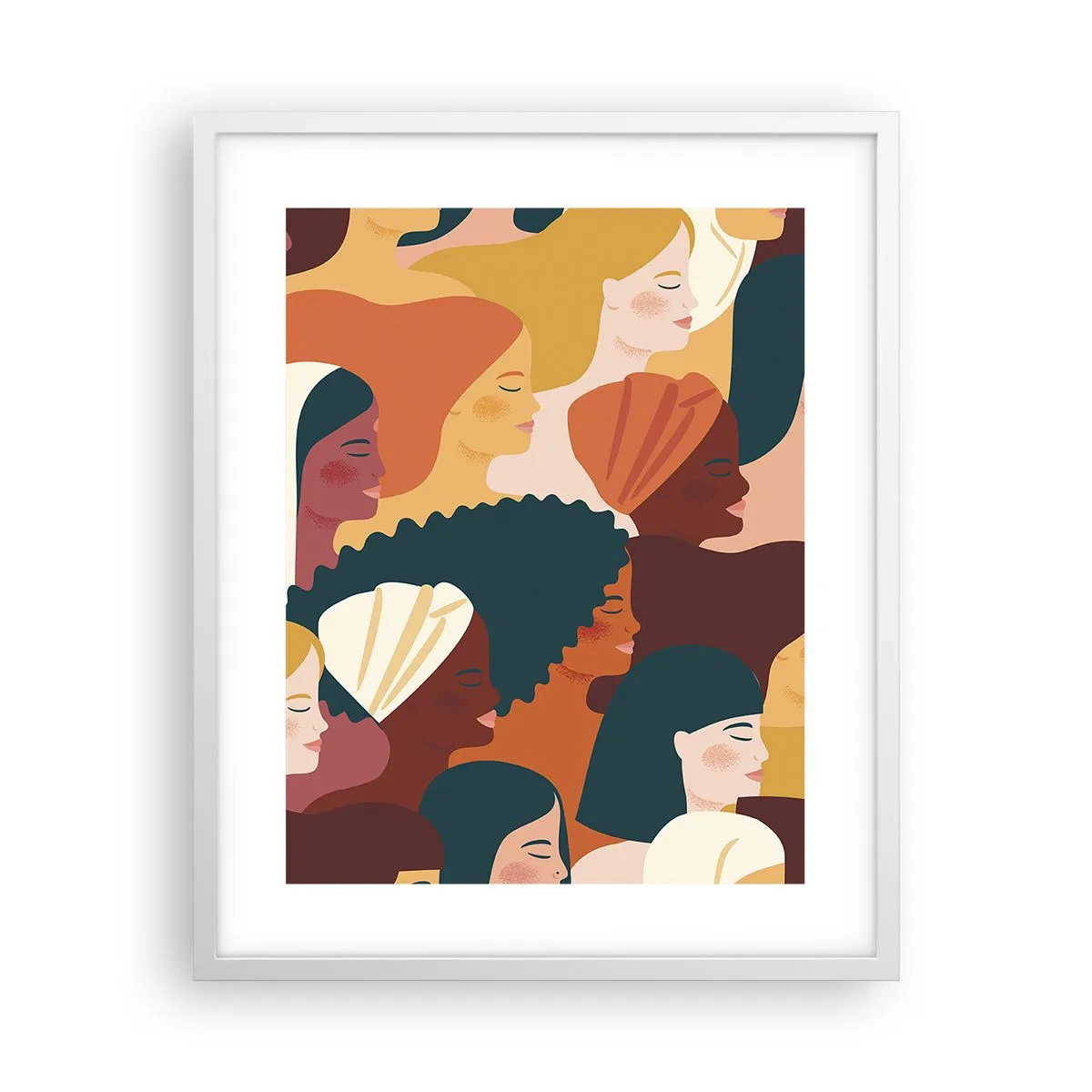 Poster in cornice bianca - Solo femminilità - 40x50 cm