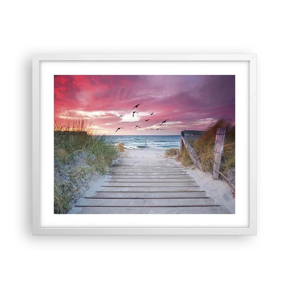 Poster in cornice bianca - Impressioni baltiche - 50x40 cm
