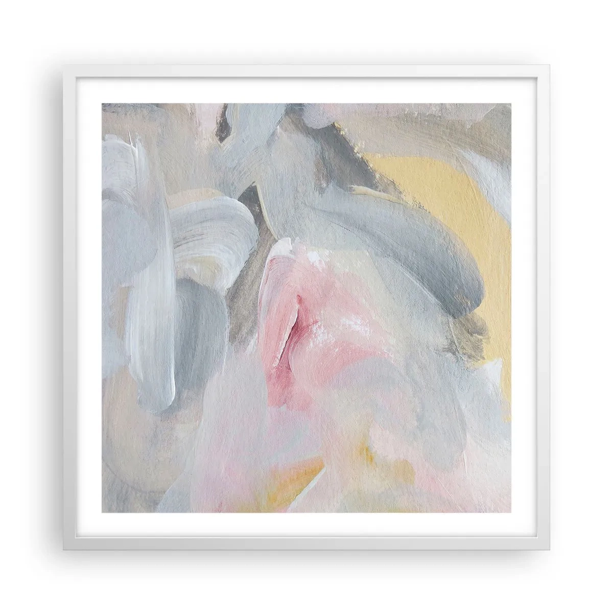 Poster in cornice bianca - Nel mondo pastello - 60x60 cm