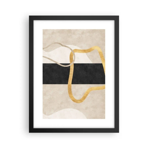 Poster in cornice nera - Forme intrecciate - 30x40 cm