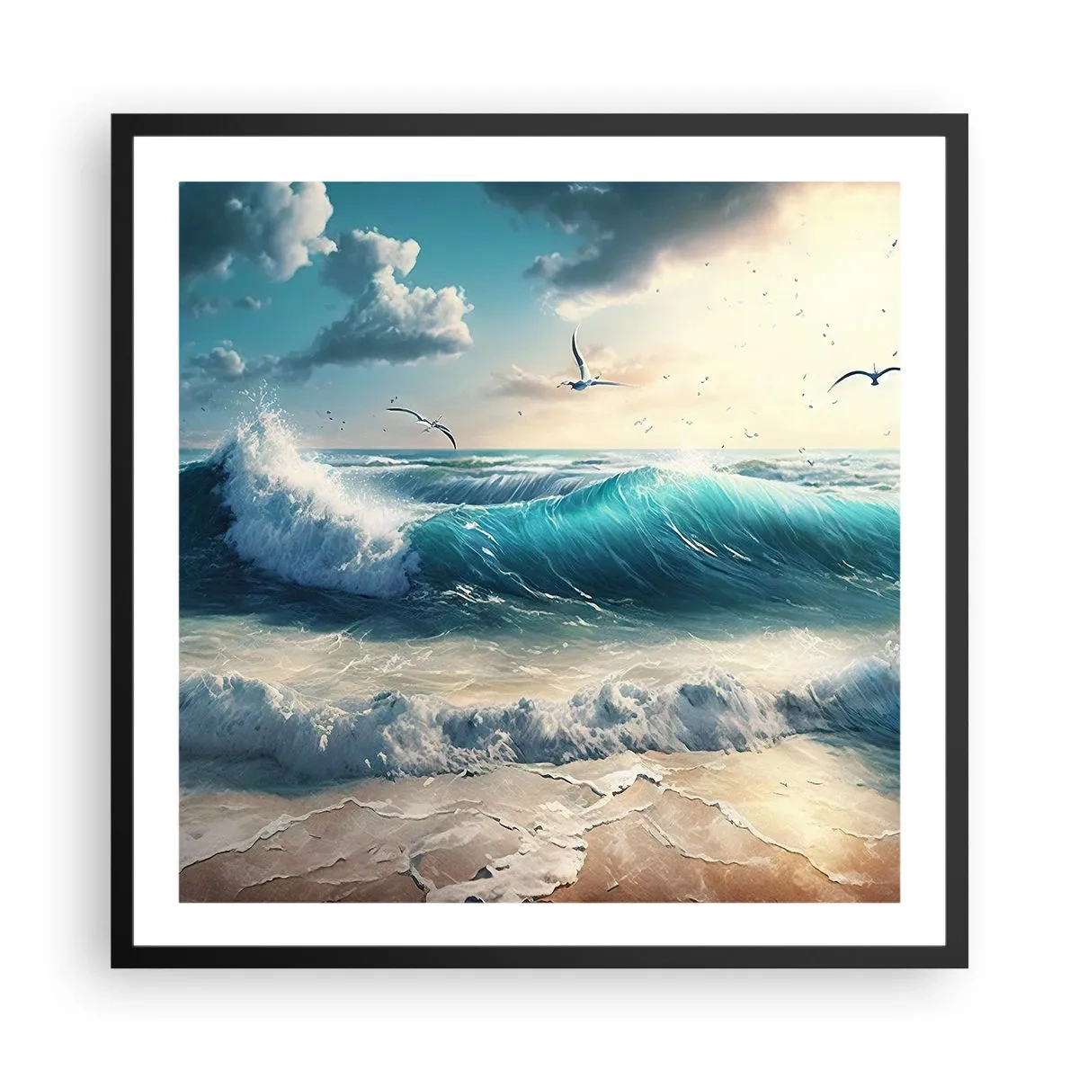 Poster in cornice nera - Mormora solo per te - 60x60 cm