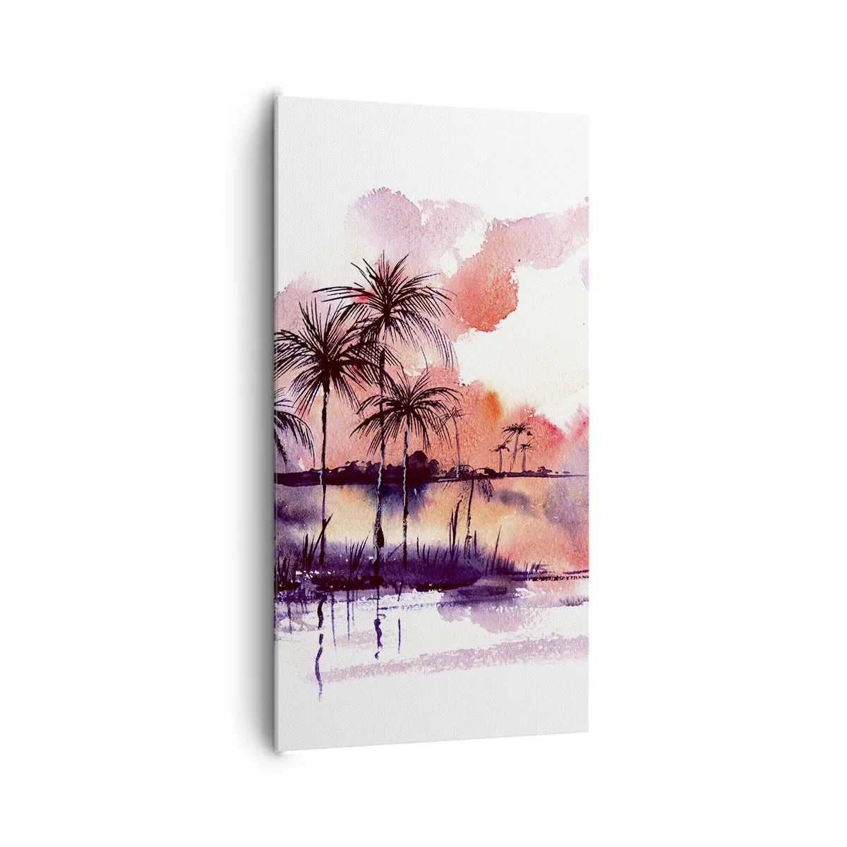 Quadro su tela - Stampe su Tela - Pace dei tropici in rosso - 65x120 cm