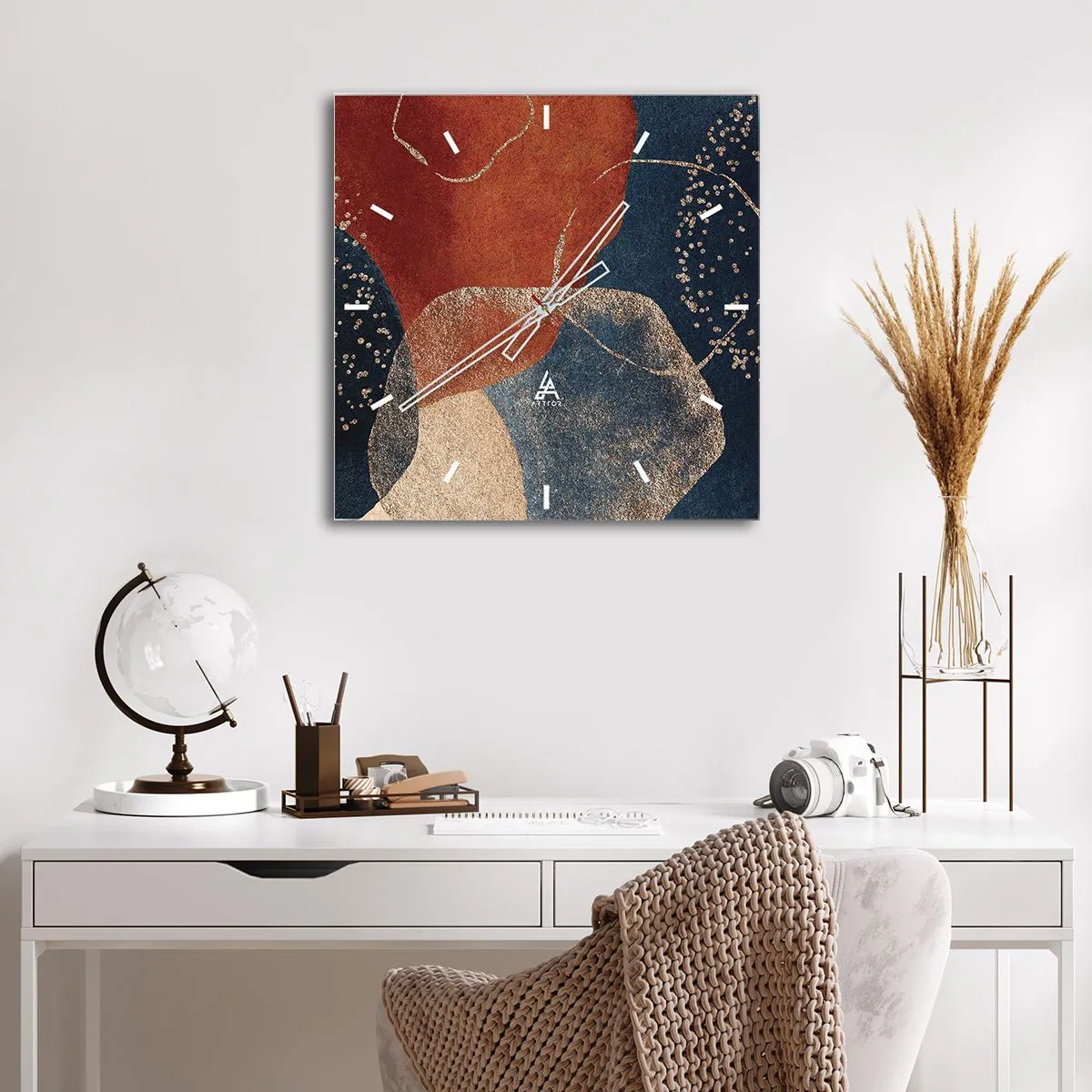 Orologio da parete - Orologio in Vetro - La leggerezza dell'essere - 40x40 cm