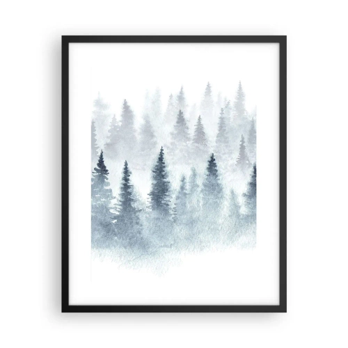 Poster in cornice nera - Avvolti nella nebbia - 40x50 cm