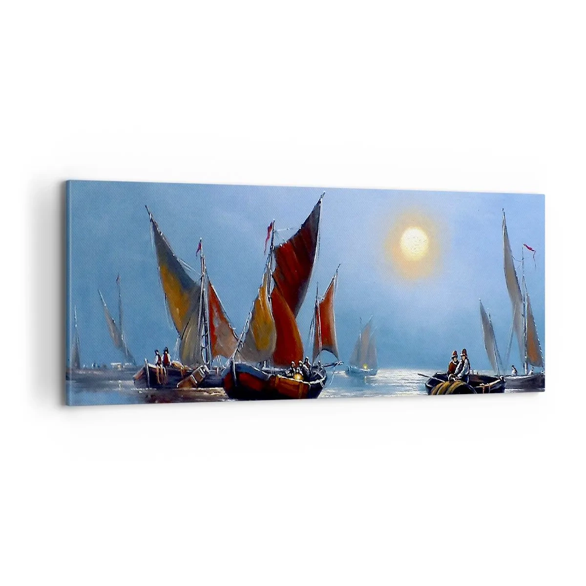 Quadro su tela - Stampe su Tela - Pesca notturna - 100x40 cm