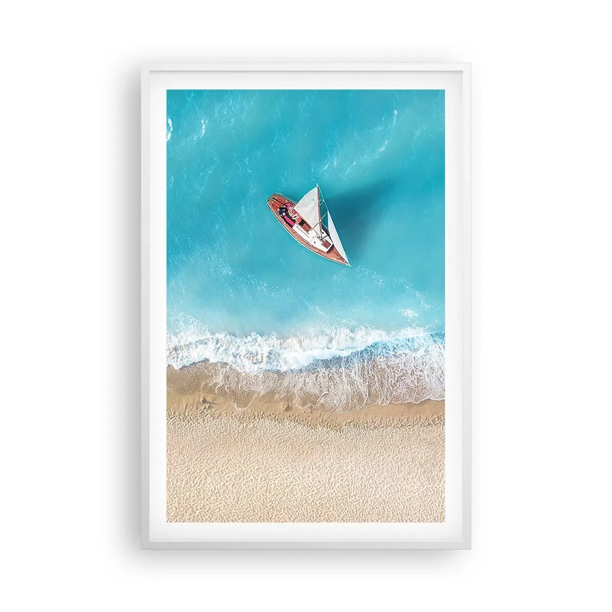 Poster in cornice bianca - Al confine del blu e dell'oro - 61x91 cm