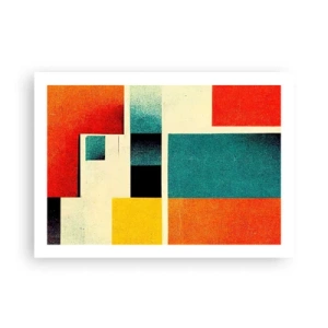 Poster - Astrazione geometrica: energia buona - 70x50 cm