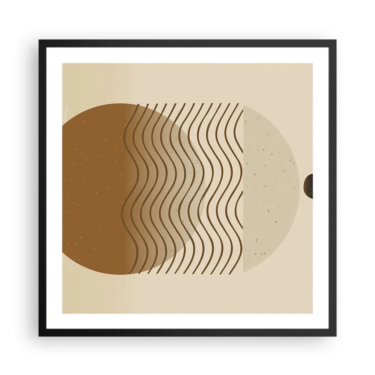 Poster in cornice nera - Sull'origine delle figure geometriche - 60x60 cm