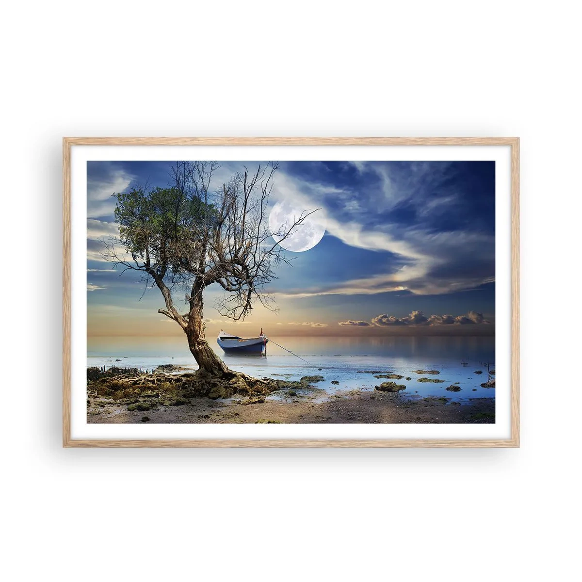 Poster in cornice rovere chiaro - È la fine o l'inizio? - 91x61 cm