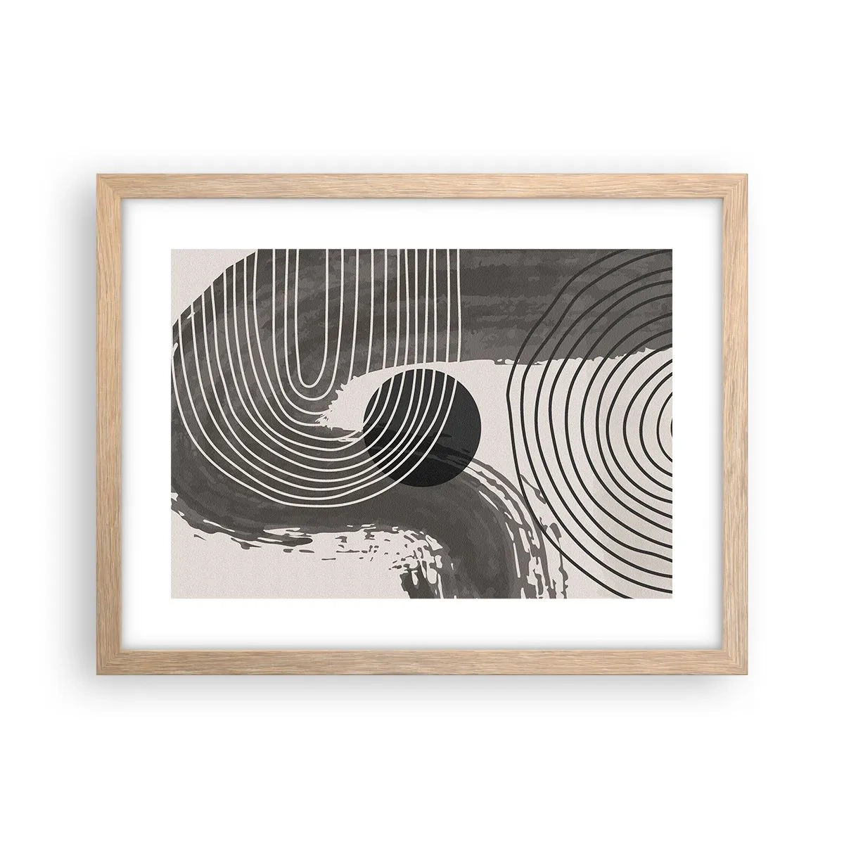 Poster in cornice rovere chiaro - L'ovale vittorioso - 40x30 cm