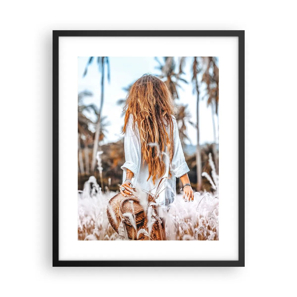 Poster in cornice nera - Nata dalla lanugine dell'erba - 40x50 cm