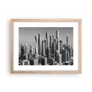 Poster in cornice rovere chiaro - La città sul deserto - 40x30 cm