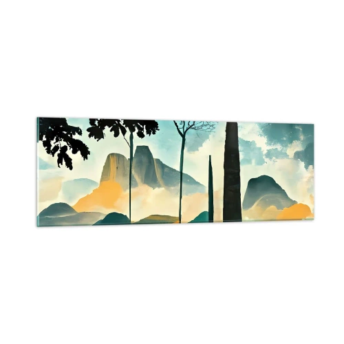 Quadro su vetro - Sempre più in alto - 90x30 cm