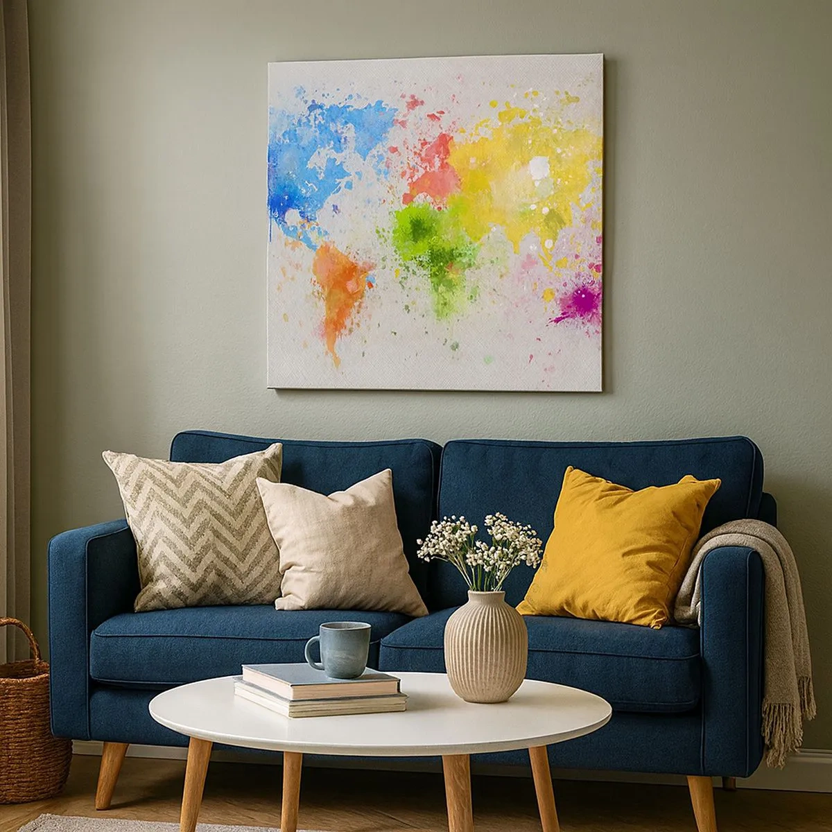 Quadro su tela - Stampe su Tela - Tutti i colori del mondo - 30x30 cm