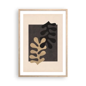 Poster in cornice rovere chiaro - Assenza e completamento - 50x70 cm