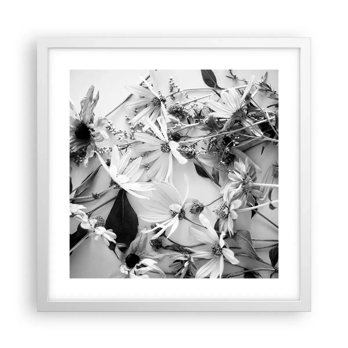Poster in cornice bianca - Un non bouquet di fiori - 40x40 cm