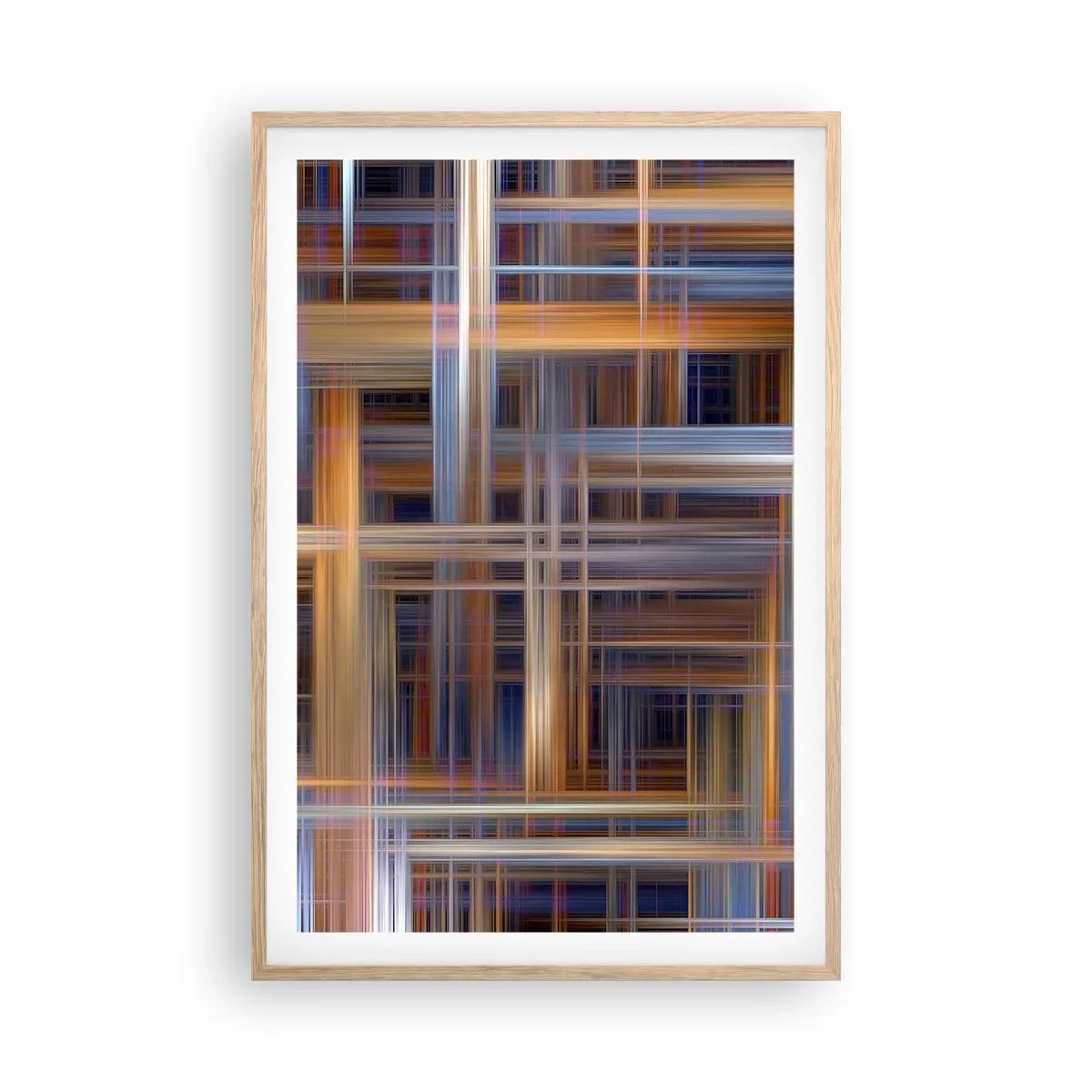 Poster in cornice rovere chiaro - Tessute con la luce - 61x91 cm