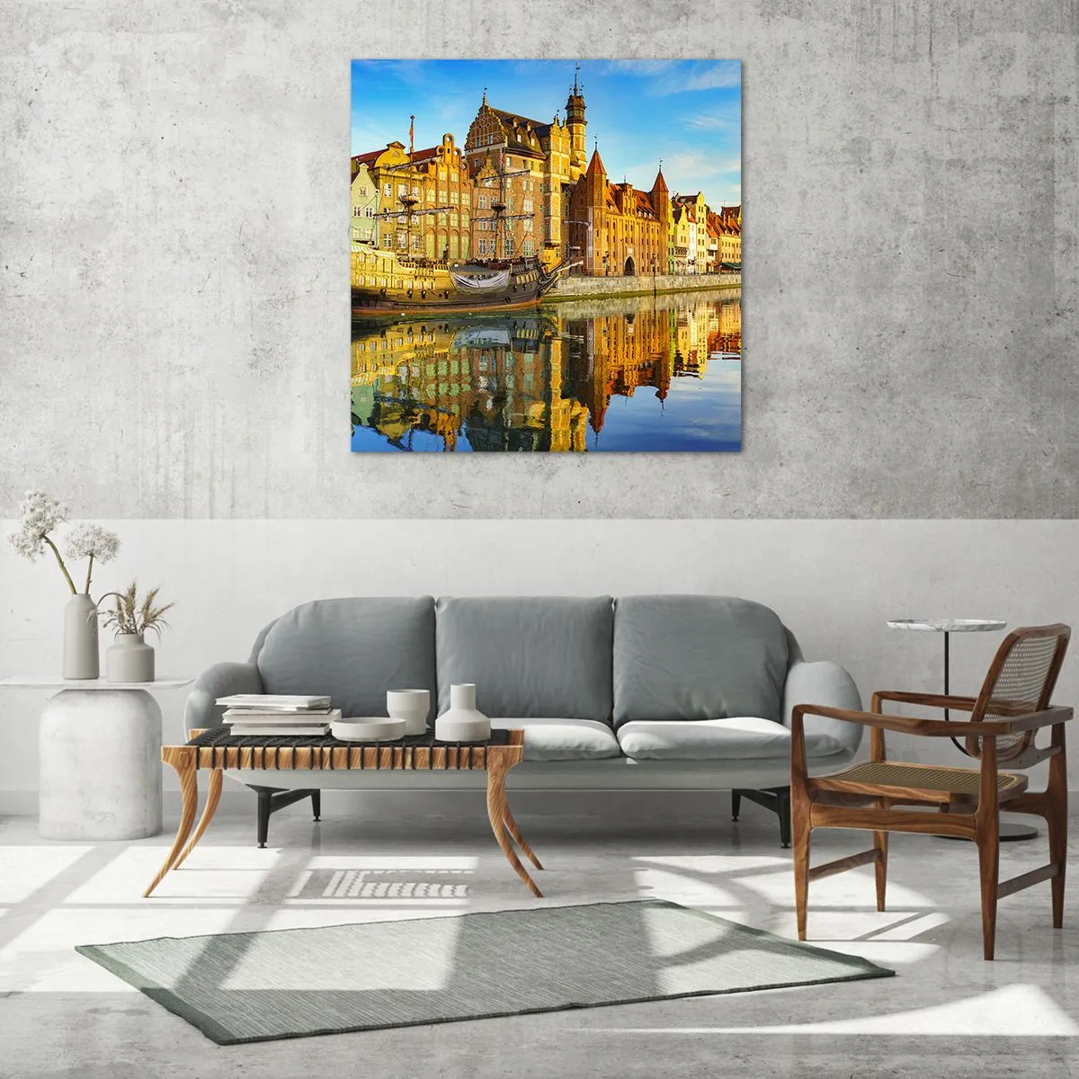 Quadro su vetro - Il riflesso del passato - 40x40 cm