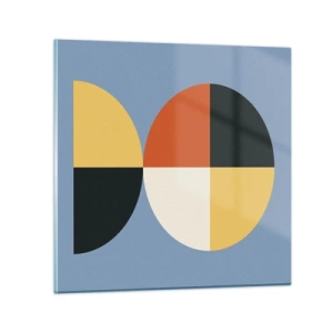 Quadro su vetro - Guarda e conta - 70x70 cm