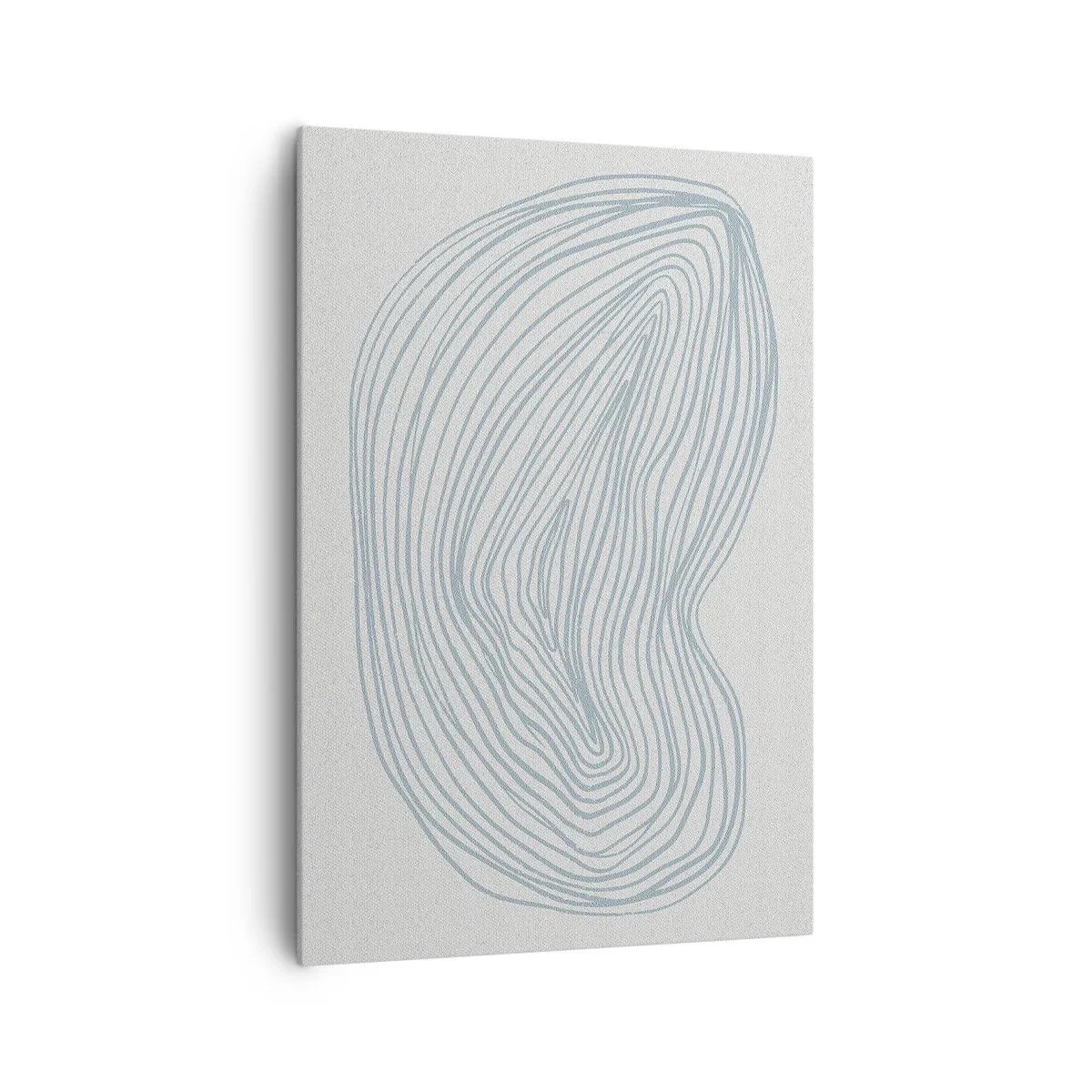 Quadro su tela - Stampe su Tela - Motivo astratto a onde in delicato blu - 70x100cm - Il sorriso di una goccia - Decorazione murale moderna per soggiorno e camera da letto ARTTOR