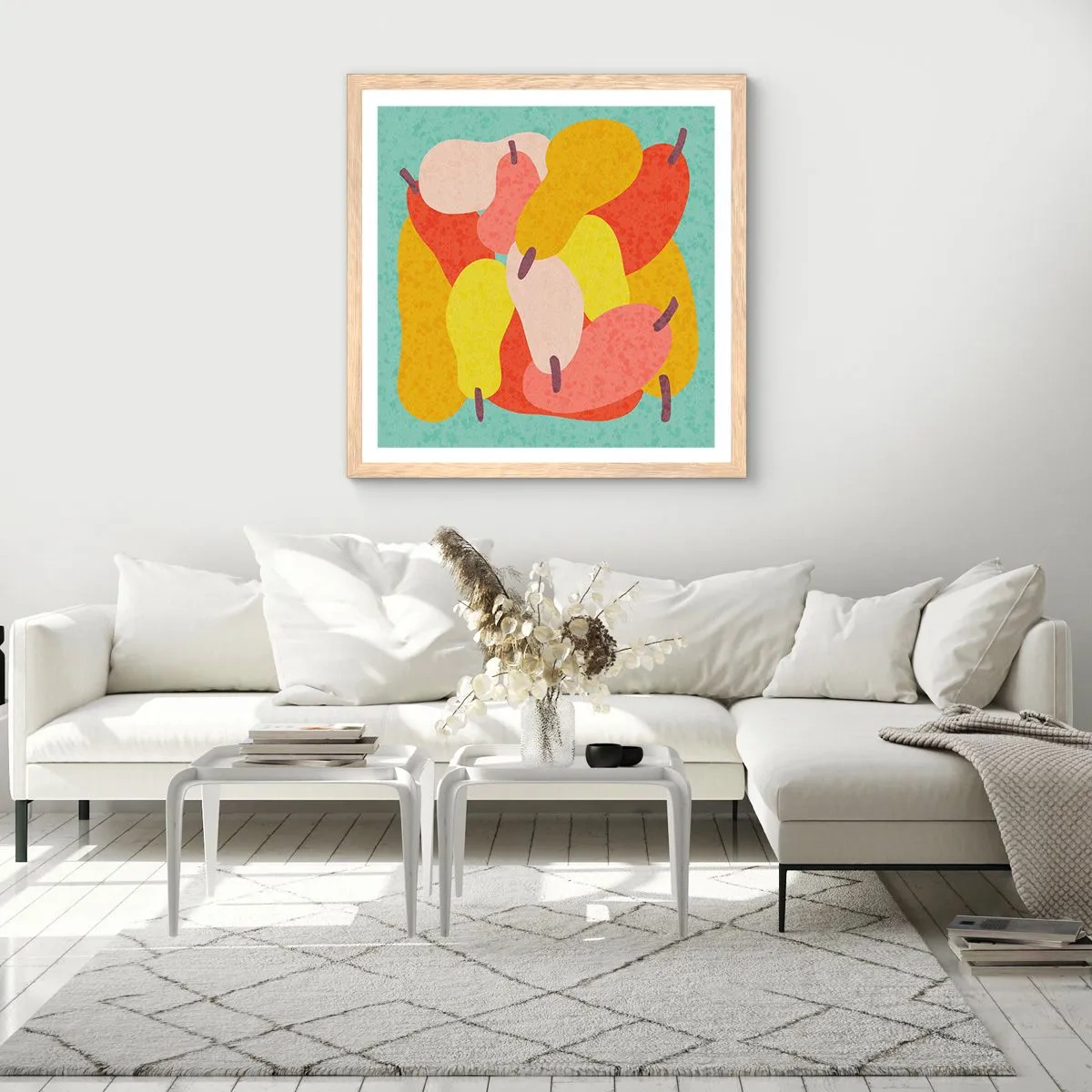 Poster in cornice rovere chiaro - Assaggia il sole estivo - 50x50 cm