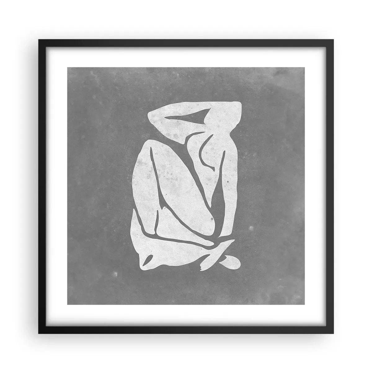 Poster in cornice nera - Pensierosa - 50x50 cm