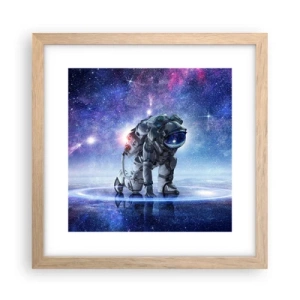 Poster in cornice rovere chiaro - Il cielo stellato sopra di me - 30x30 cm