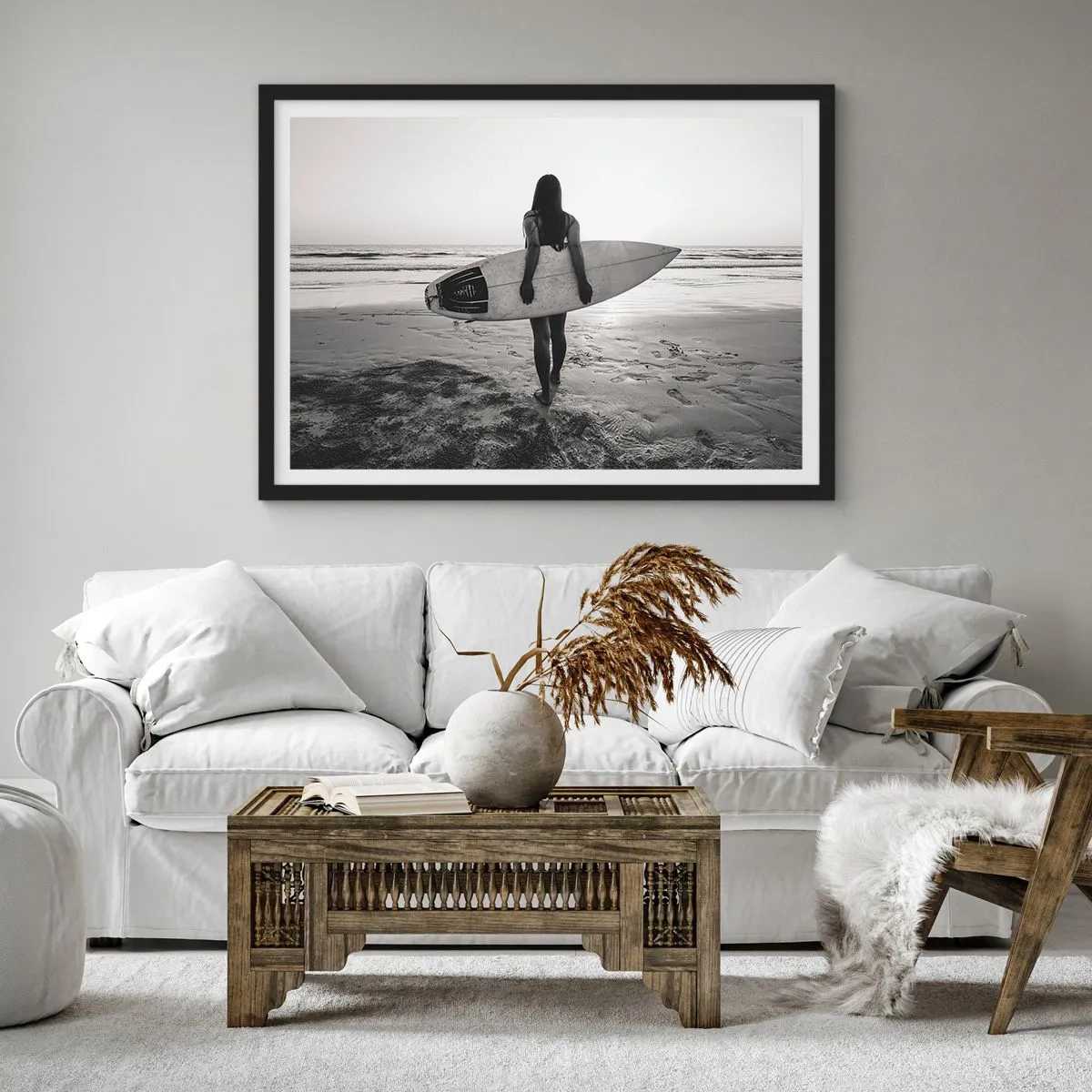 Poster in cornice nera - La figlia dell'onda marina - 40x30 cm