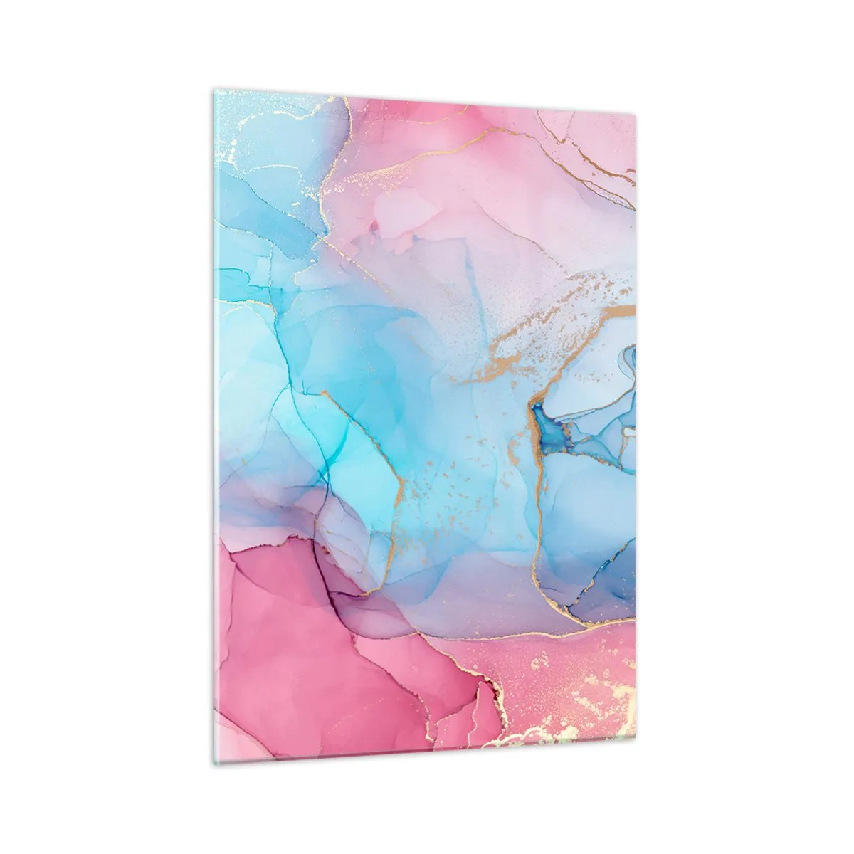 Quadro su vetro - Incontro e interpenetrazione - 50x70cm - Incontro e compenetrazione - Decorazione murale moderna per soggiorno e camera da letto ARTTOR