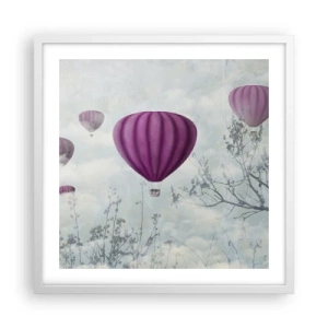 Poster in cornice bianca - Come navi nel cielo - 50x50 cm