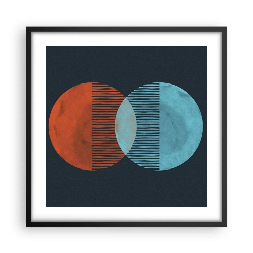 Poster in cornice nera - Fantasia astronomica - 50x50 cm