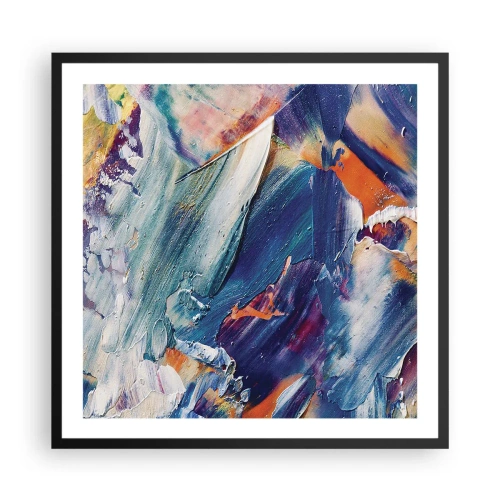 Poster in cornice nera - La confusione del colore - 60x60 cm