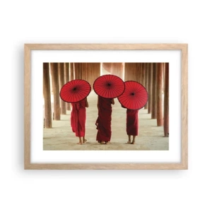 Poster in cornice rovere chiaro - In cammino verso la Terra Pura - 40x30 cm