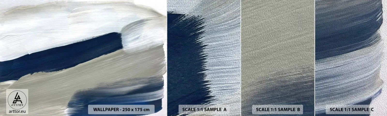 Campione di Fotomurale Premium Sand - Incontro con il bianco - Pezzo, Minimalista, Moderno - 100x30 cm