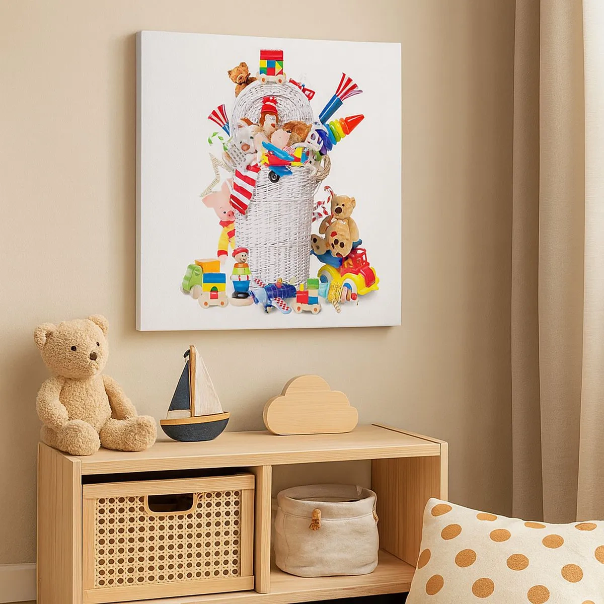 Quadro su tela - Stampe su Tela - I tesori del bambini - 30x30 cm