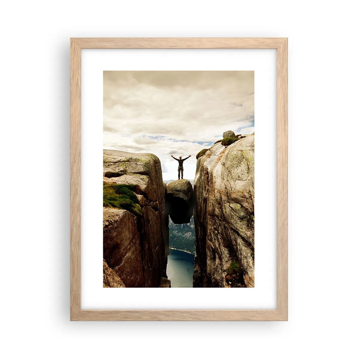 Poster in cornice rovere chiaro - Come ti senti? - 30x40 cm