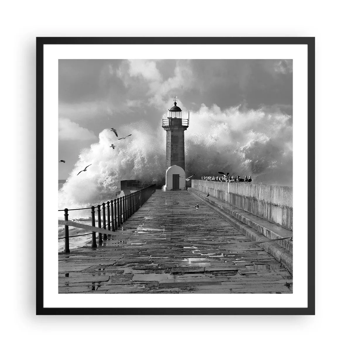 Poster in cornice nera - Senza paura - 60x60 cm